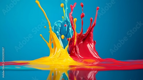 colorful paint splash