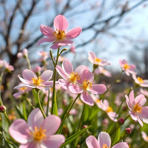 pink magnolia flowers