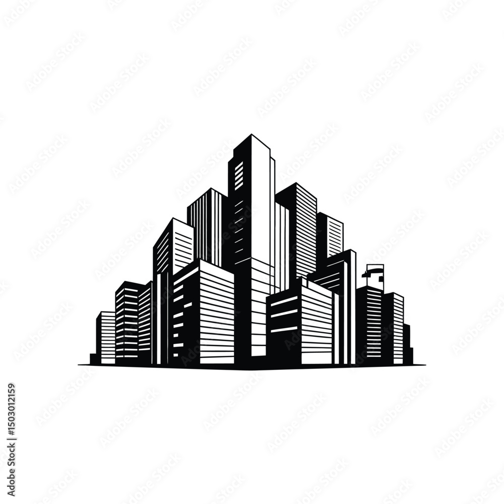 Fototapeta premium city skyline vector illustration