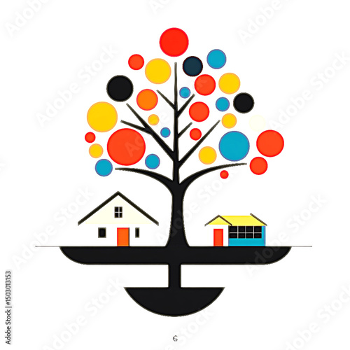 a vibrant illustration : the tree of business potential