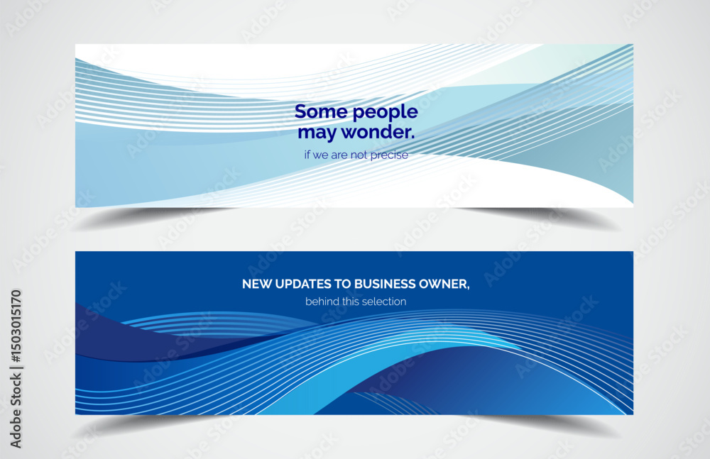 Naklejka premium Set of modern design - Vector web banners design background or header templates, horizontal advertising business banner.