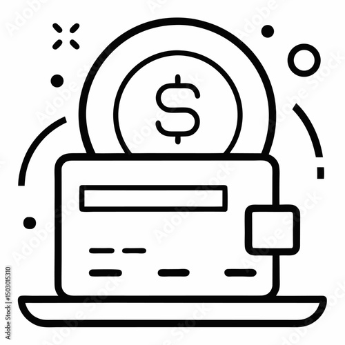 Digital payment icon, payment methods. Linear icon collection. Editable stroke. Vector illustration  – freelancer payments