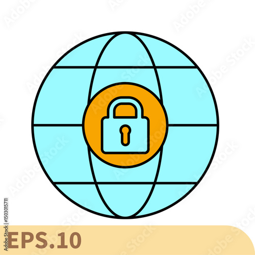 network security icons  symbol vector elements for infographic web