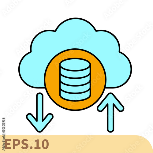 cloud storage icons  symbol vector elements for infographic web