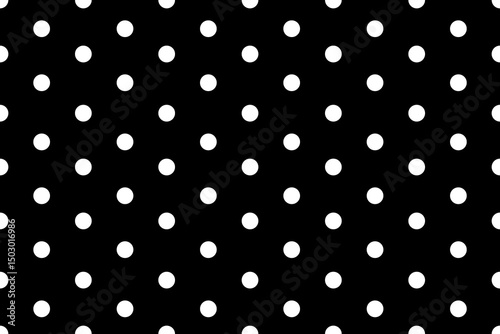 seamless black and white polka dots pattern