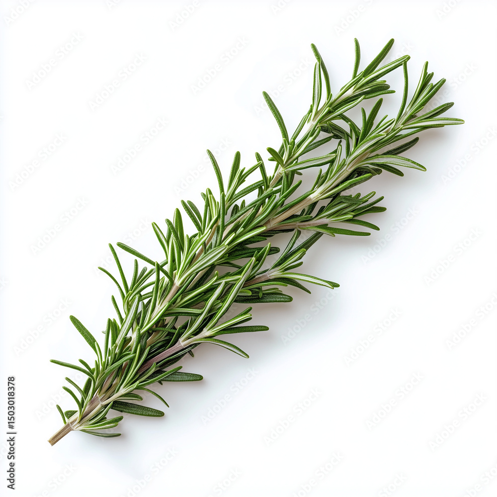 Fototapeta premium Rosemary Branch Isolated on White Background