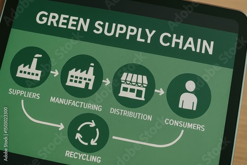 Visual Representation of Green Supply Chain Process for Sustainable Practices and Recycling Initiatives