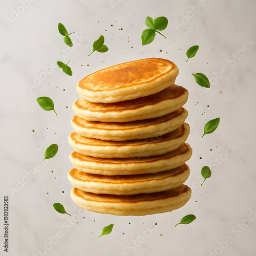 Delicious Stack of Golden Pancakes