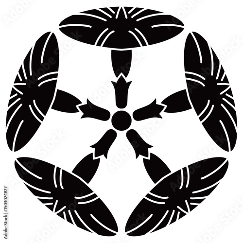 家紋です。五つ朝顔といいます。