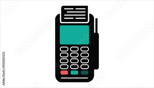 POS Terminal Icon Vector Payment Machine Illustration
