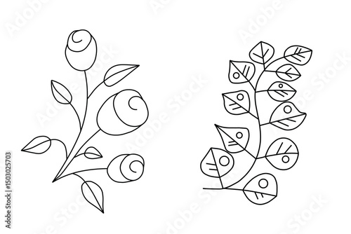 Flower Vector with Beautiful Work