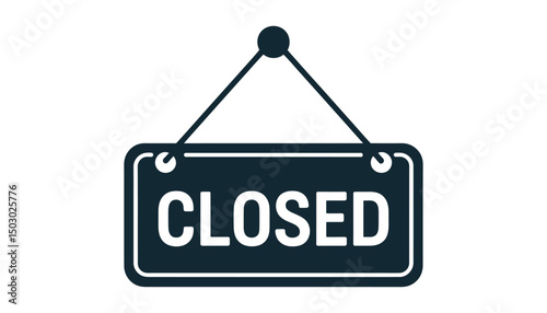 Closed Sign Icon Vector for Shop Store Business Door