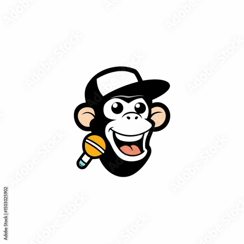 ape with a fashionable cap