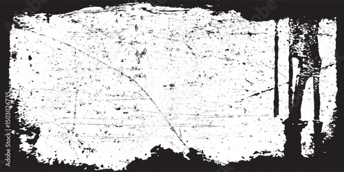 Vintage Distressed Lumber Texture on White Background with Grainy Surface and Grit Overlay