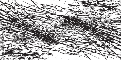 Abstract Monochrome Grunge Texture with Black Streaks and Scratches