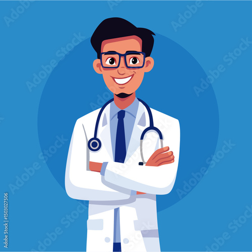 male doctor character design design elements cute cartoon