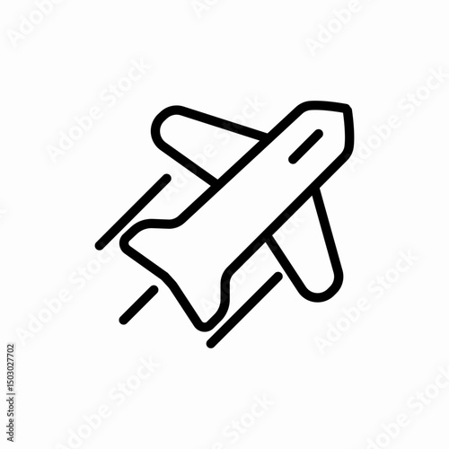 Airplane travel transport flight icon vector sign
