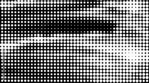 Black And White Halftone Dots Background Animation