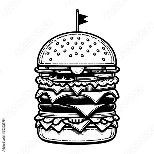 Mega Burger: A Delicious Fast Food Feast