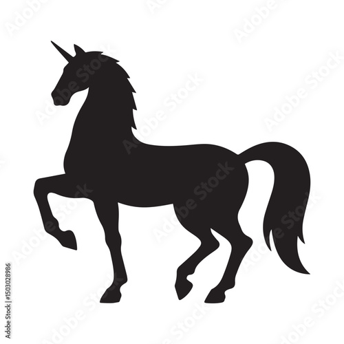 Black Centaur Silhouette Vector  Silhouette White Background.