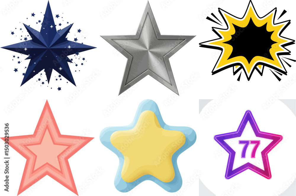 Fototapeta premium Text Emphasis Effect Clipart Collection,