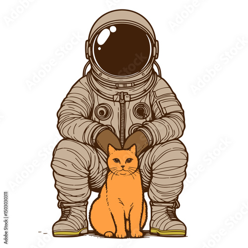 Astronaut and Kitten: A Space Adventure