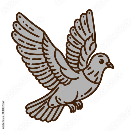 Elegant Dove in Flight: A Symbol of Peace and Hope