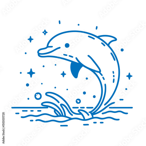 Playful Dolphin Leaping in the Ocean