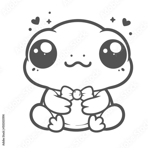 Adorable Cartoon Frog Illustration