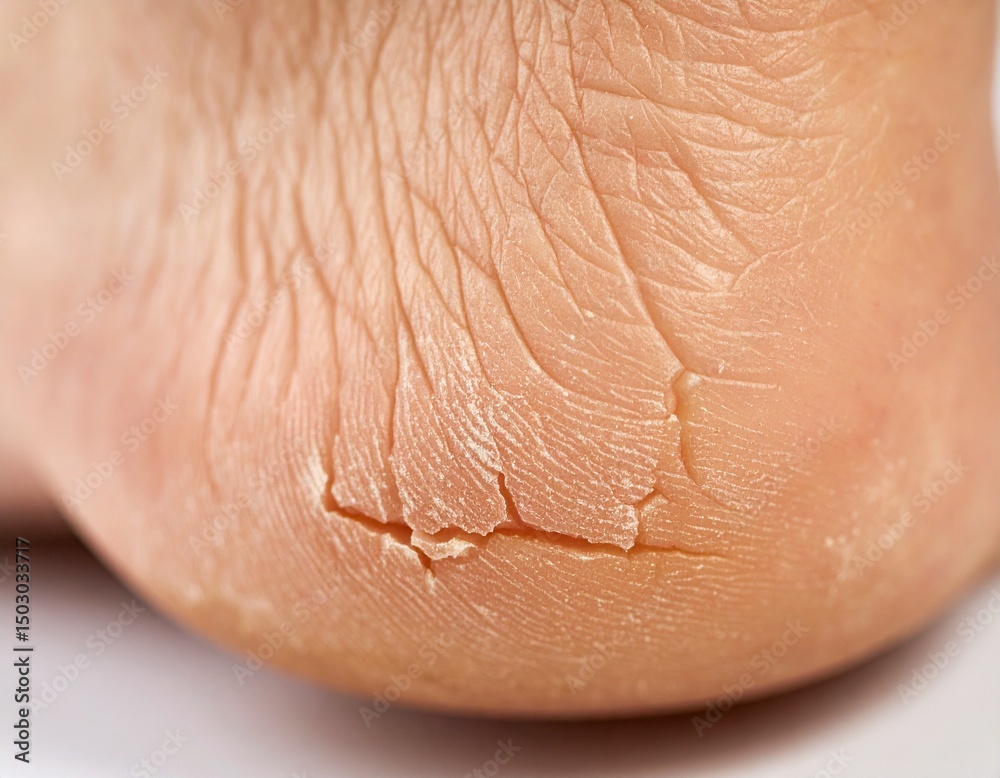 Fototapeta premium close up of human foot skin
