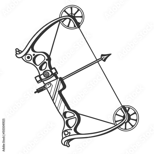 Bow and arrow icons icon, vector set. Set of archer, Silhouette of bow and arrow symbol, Collection of archer, bow and arrow, weapon, design. Vector illustration