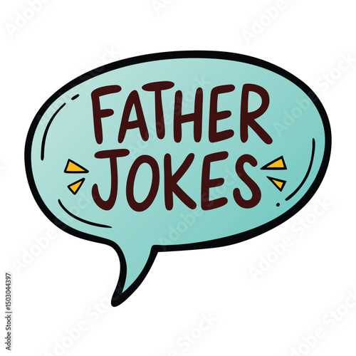 Father jokes in speech bubble with funny quotes vector illustration