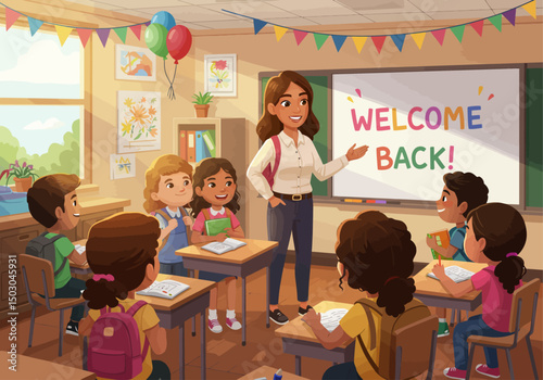 Teacher presenting to students in classroom