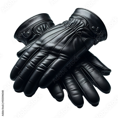 Leather golves on transparent background