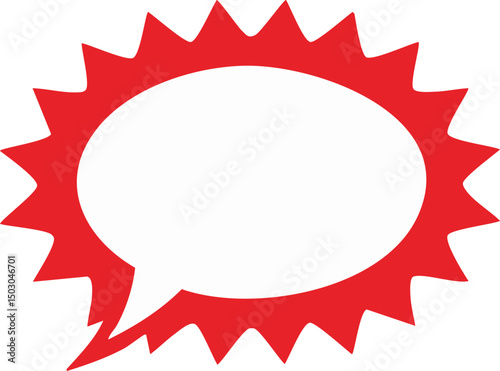red and white speech bubble