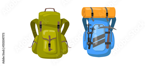 School backpacks set Colorful bags for primary school students