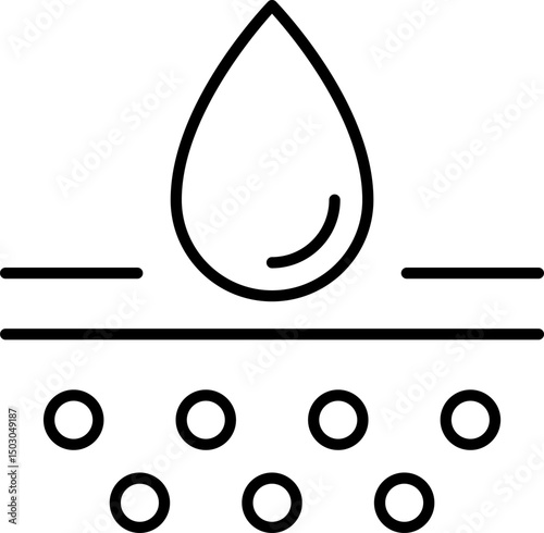 Skincare Outline Symbol for Graphic and Web Design, Apps, Adverts, Various Cards