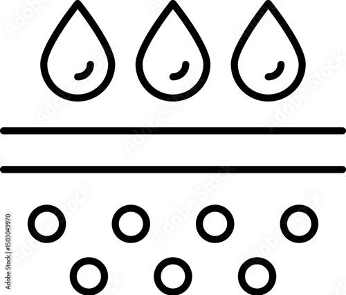 Skincare Thin Icon for Web Sites, Books, Cards, Apps