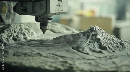 Precision 3D Printing: Layered Terrain Creation in Progress