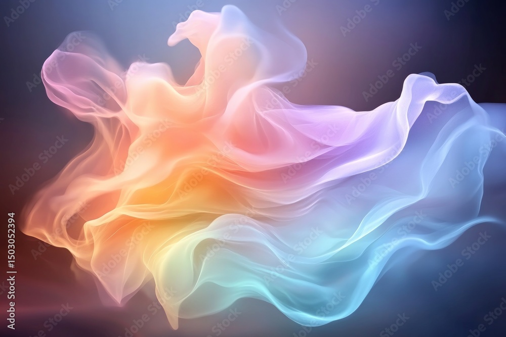Fototapeta premium Abstract flowing shapes gradient background design