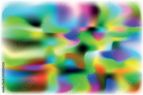  Abstract vibrant blur with mixed neon tones and smooth flowing shapes