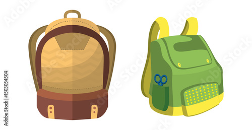 School backpacks set Colorful bags for primary school students