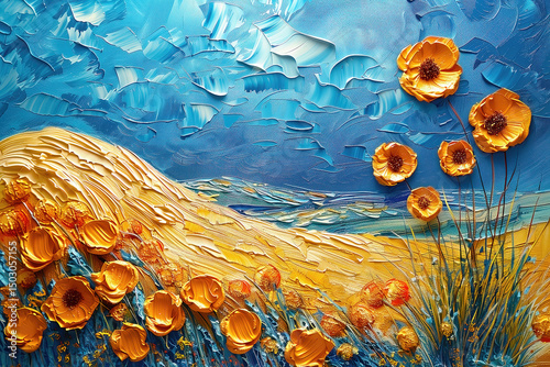 Flowers background with mul...