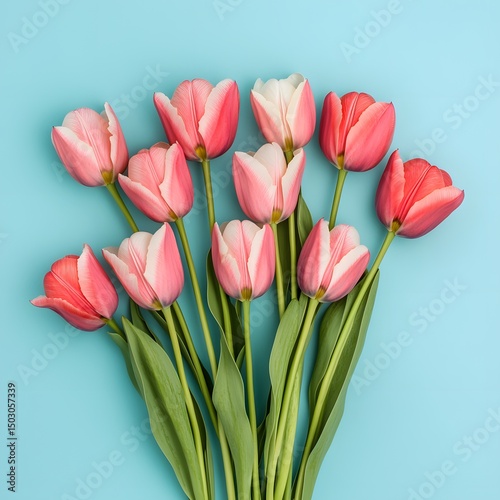 Extend Warm Wishes to Your Girlfriend on Women’s Day with Flowers and Love, bouquet of pink tulips