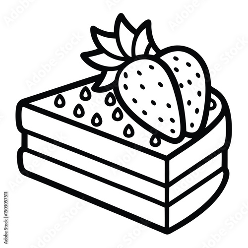 Bakery Pastry Strawberry Cake Design