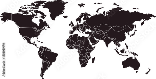 world map high quality vector illustration