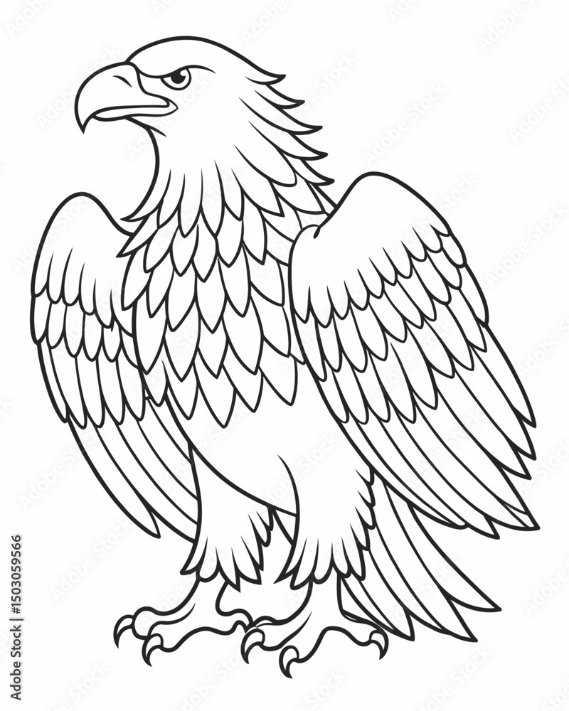 Obraz premium eagle coloring pages for kids