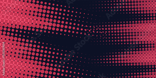 Red halftone dots blue color pattern gradient grunge texture background. Dot pop art comic sport style simple art abstract