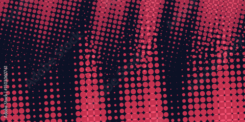 Red halftone dots blue color pattern gradient grunge texture background. Dot pop art comic sport style simple art