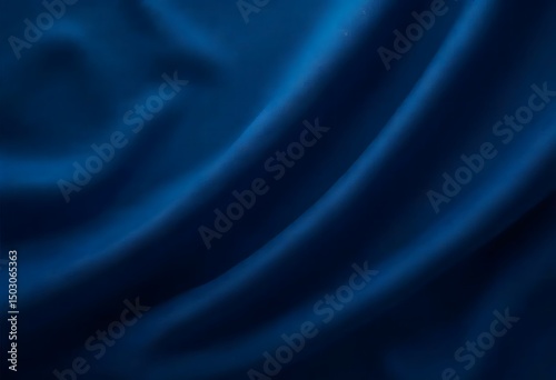 Luxurious Dark Blue Silk Fabric with Smooth Folds and Elegant Draping – High-Resolution Close-Up Texture Background